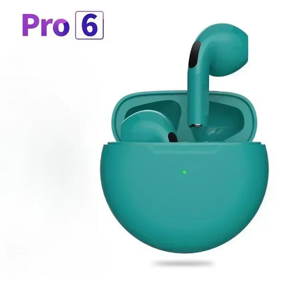 NEW Pro 6 TWS Wireless Headphones with Mic Fone Bluetooth Earphones Sport Running Headset for Apple Iphone Xiaomi Pro6 Earbuds