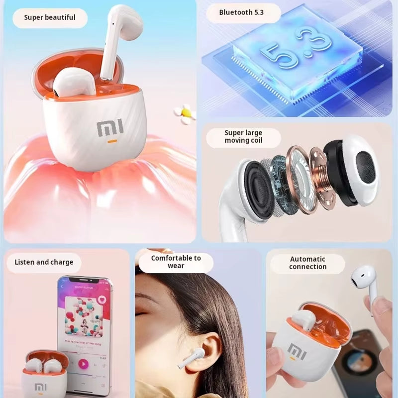 H09 Wireless Earphones Bluetooth HD Call Headphones True Stereo Sound Headset Sport Game Music in Ear Earbuds with Mic