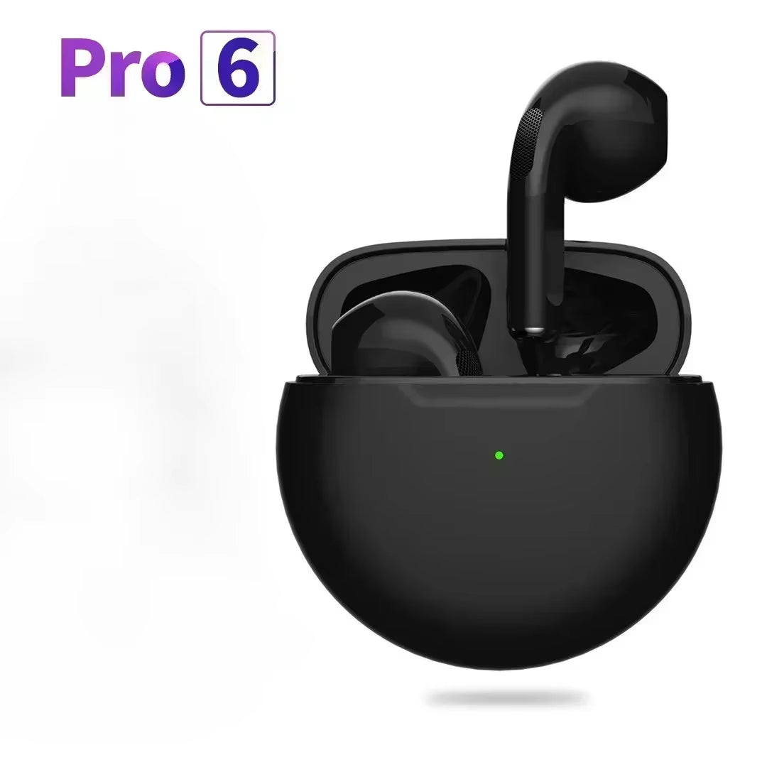 NEW Pro 6 TWS Wireless Headphones with Mic Fone Bluetooth Earphones Sport Running Headset for Apple Iphone Xiaomi Pro6 Earbuds