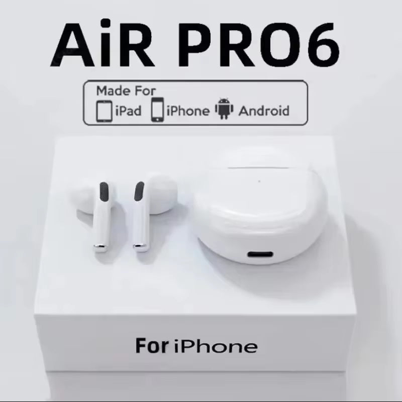 NEW Pro 6 TWS Wireless Headphones with Mic Fone Bluetooth Earphones Sport Running Headset for Apple Iphone Xiaomi Pro6 Earbuds