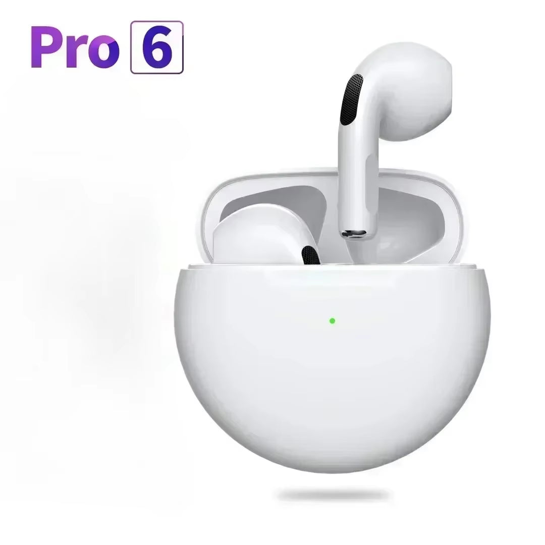 NEW Pro 6 TWS Wireless Headphones with Mic Fone Bluetooth Earphones Sport Running Headset for Apple Iphone Xiaomi Pro6 Earbuds